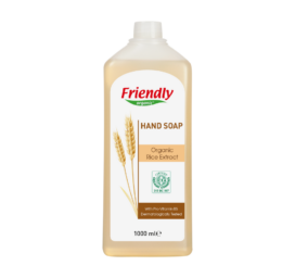 FRIENDLY ORGANIC ekologiškas drėkinamasis skystas muilas su ryžių ekstraktu PILDYMAS, 1000ml
