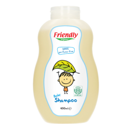 Friendly Organic bekvapis ir muilo neturintis ekologiškas kūdikių plaukų ir kūno prausiklis, 400 ml