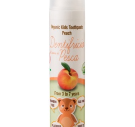 AZETABIO ekologiška persikų skonio dantų pasta vaikams nuo 3 iki 7 metų