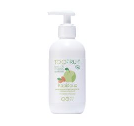 TOOFRUIT ekologiškas nedirginantis drėkinamasis ir lyginantis šampūnas vaikams su obuolių kvapu, 200 ml
