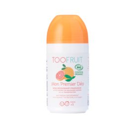 TOOFRUIT ekologiškas apsauginis vaikų rutulinis dezodorantas su mėtomis ir greipfrutais, 50 ml