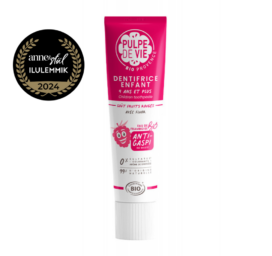 PULPE DE VIE Magic Kiss ekologiška dantų pasta su aviečių skoniu, turinti fluoro, vaikams nuo 4 metų, 75 ml