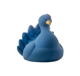 NATRUBA rankų darbo biologiškai skaidus natūralus guma be cheminių medžiagų kramtymo ir vonios žaislas mėlynas Plūduriuojantis povė, 0+ metų