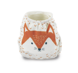 KIT ir KIN ECONYL hipoalergiška ir labai sugerianti kišeninė sauskelnė su medžio celiuliozės ir kanapių šerdimi, su lapės raštu