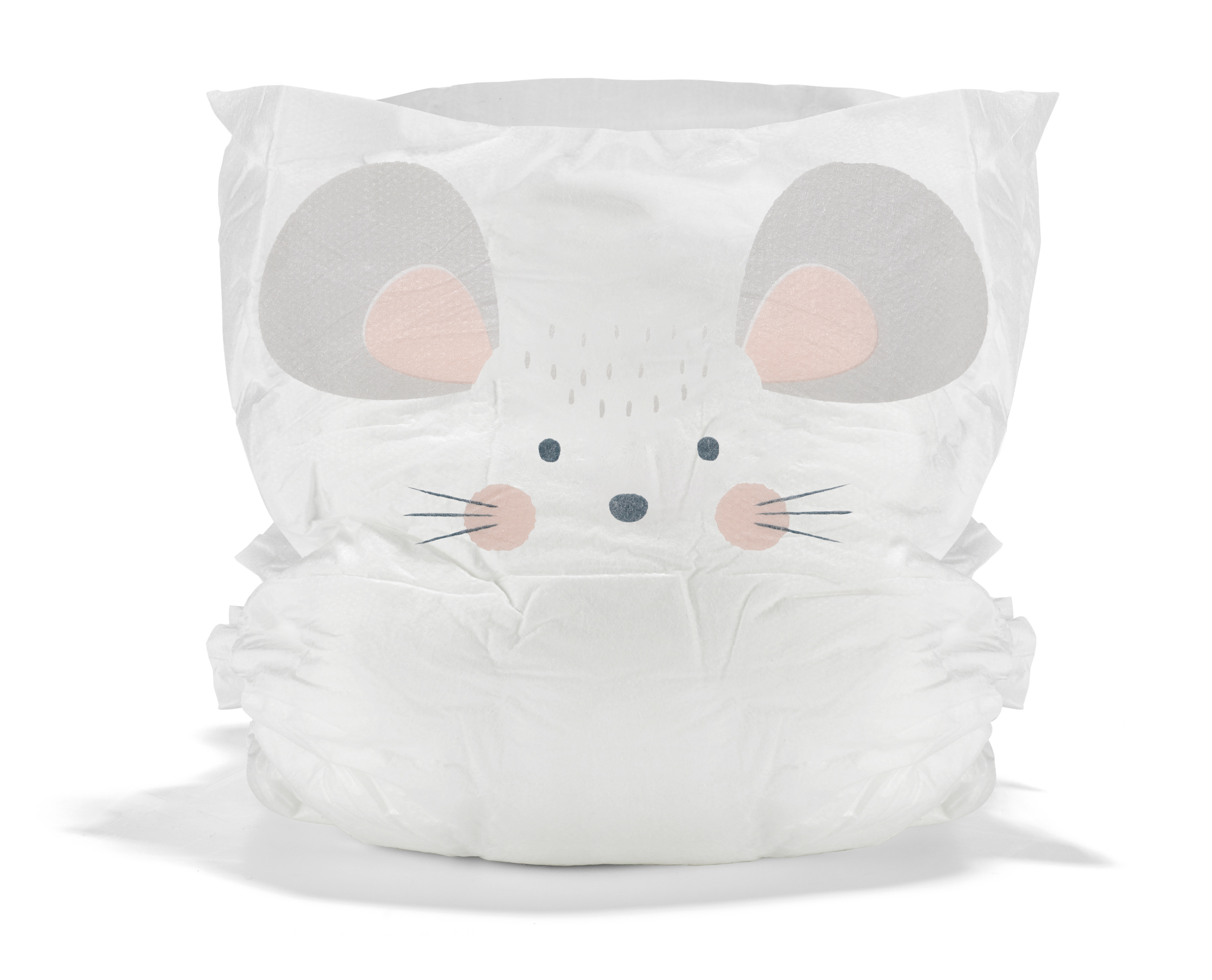 HIBRIDINIAI ir nealergizuojantys KIT ir KIN latkšo ir chloru nebalinti juostiniai vystyklai su pandos ir pelės dizainu, dydis 2 (4-8 kg), 38 vnt. - Image 4