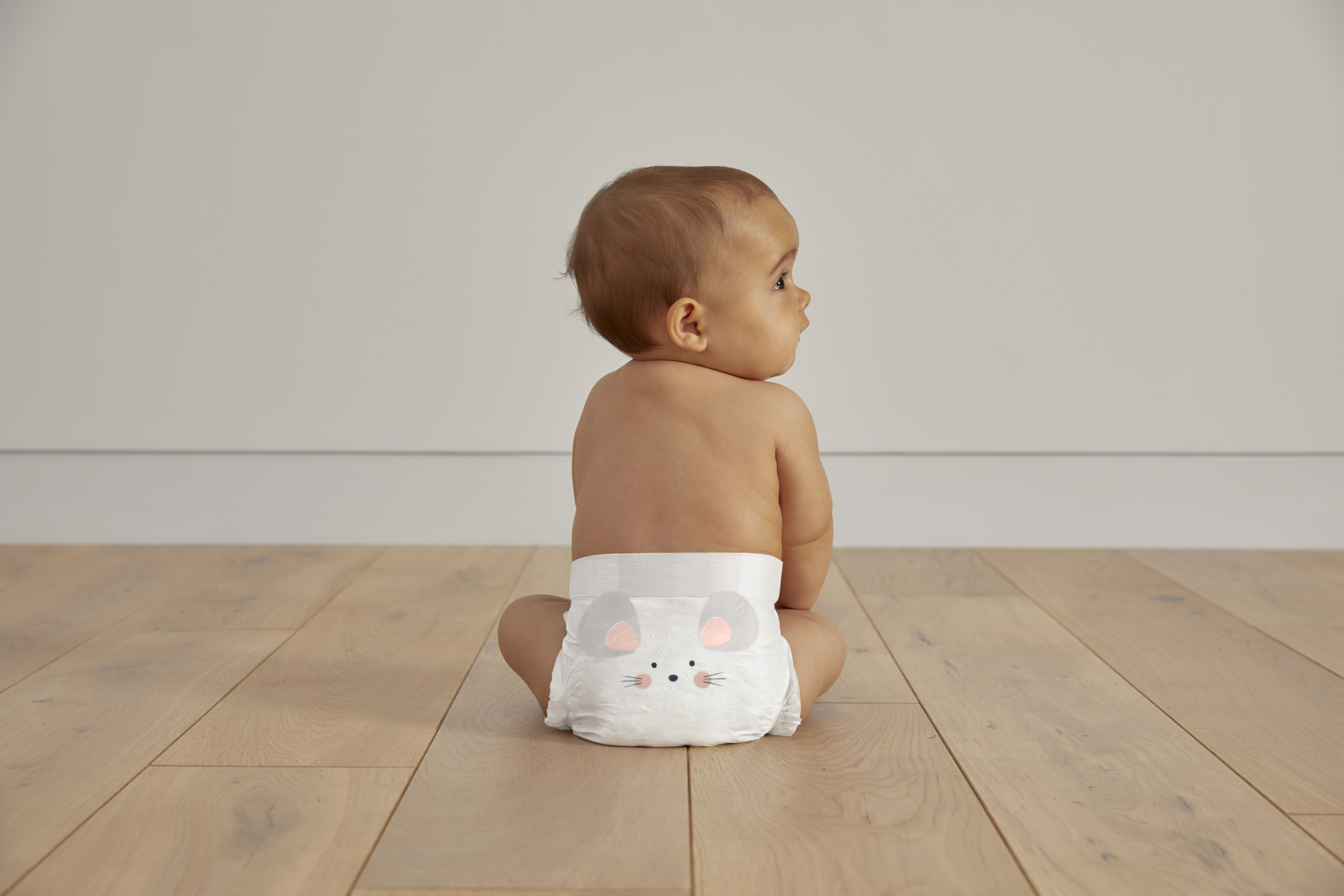 HIBRIDINIAI ir nealergizuojantys KIT ir KIN latkšo ir chloru nebalinti juostiniai vystyklai su pandos ir pelės dizainu, dydis 2 (4-8 kg), 38 vnt. - Image 6
