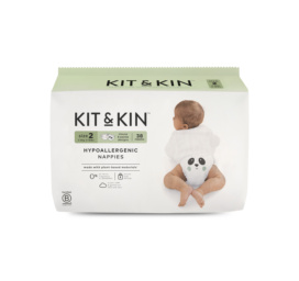 HIBRIDINIAI ir nealergizuojantys KIT ir KIN latkšo ir chloru nebalinti juostiniai vystyklai su pandos ir pelės dizainu, dydis 2 (4-8 kg), 38 vnt.