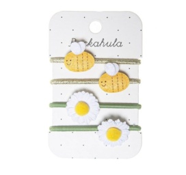 Rockahula Kids plaukų gumelės su bitėmis ir ramunėlėmis, 4 vnt