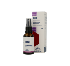 NORDAID burnos purškalas su greitai absorbuojamu B12 vitaminu ir saldikliu, 30 ml