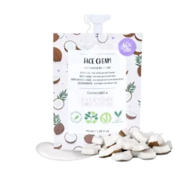 EVERYDAY FOR FUTURE odos minkštiklis ir atkuriamasis veido kremas labai sausai odai su sviestmedžio sviestu ir kokosų aliejumi, 40 ml