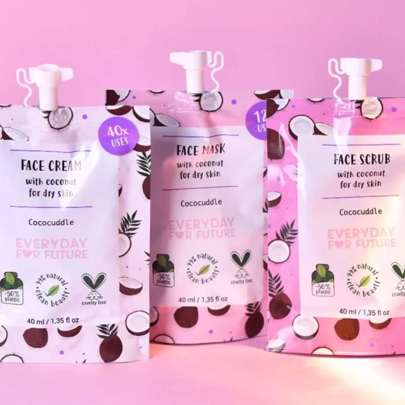 EVERYDAY FOR FUTURE Cococuddle odą minkštinanti ir drėkinanti veido kaukė labai sausai odai su saulėgrąžų, ricinos ir kokosų aliejais, 40 ml - Image 4