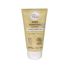 BORN TO BIO "2in1" organinis plaukų kondicionierius ir kaukė su taukmedžio sviestu, monoi ir kamelinos aliejumi, 150 ml