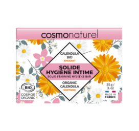 GRAVIER Cosmo Naturel 100% natūralus plastiko neturintis, odą raminantis intymus prausimosi muilas su medetkomis, 85 g