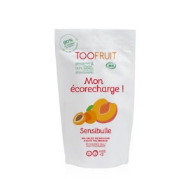 TOOFRUIT Sensibulle sertifikuotas ekologiškas dušo gelis vaikams be muilo su abrikosų ir persikų aromatu, 400 ml PAPILDYMAS