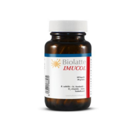 Biolatte Imucol kapsulės kūno stiprinimui ir imuninės sistemos palaikymui, 60 vnt.