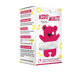 FORMULA VITALE Kids+MULTI guminiai meškiukų formos multivitaminai su braškių skoniu, 60 vnt.