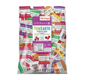 YUMEARTH ekologiški, vaisių skonio ledinukai, 8 skirtingų rūšių pakuotėje, 100 vnt.