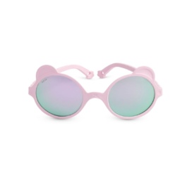 KIETLA be varžtų ir 100% nelaužomi rėmo saulės akiniai su aukšta UVA ir UVB apsauga, poliarizuoti Bear Baby akiniai vaikams nuo 0 iki 1 metų amžiaus, spalva ŠVIESI ROŽINĖ