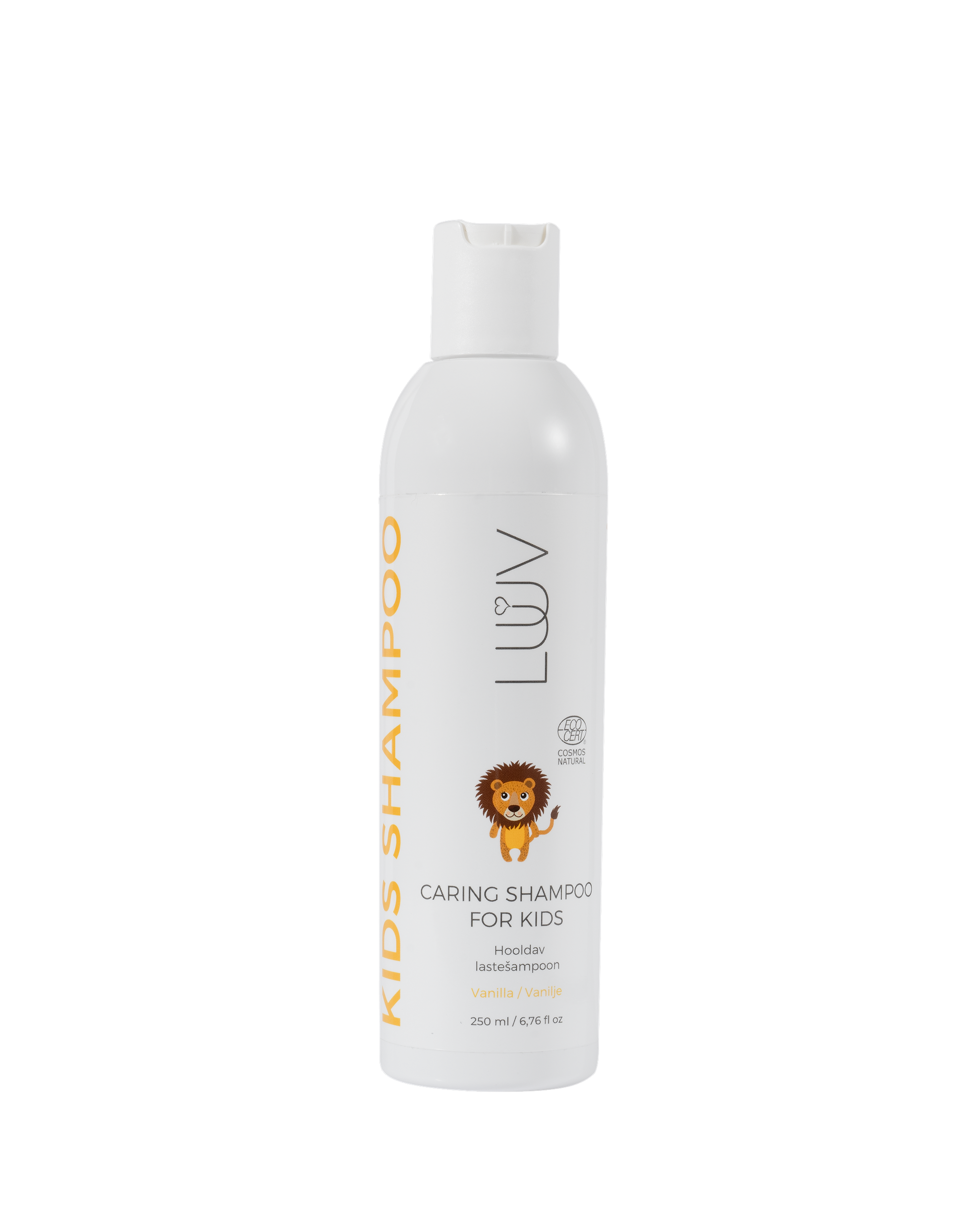 LUUV vanilės kvapo natūralus ir akių nedirginantis šampūnas vaikams, 200 ml