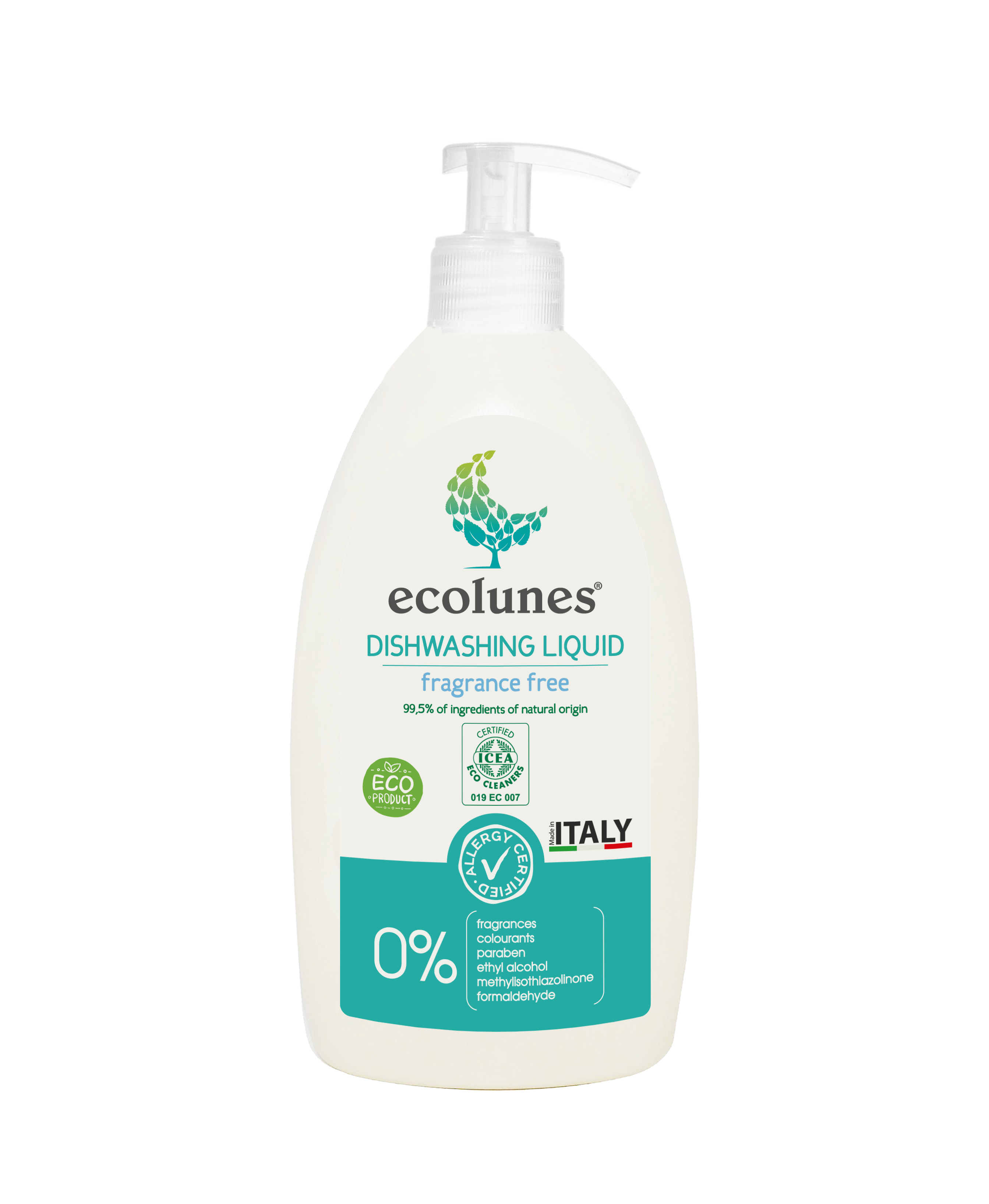 ECOLUNES draugiškas ekologiškas bekvapis kūdikių indų ploviklis, 500 ml