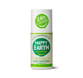 HAPPY EARTH 100% natūralus bekvapis rutulinis dezodorantas jautriai odai, 75ml