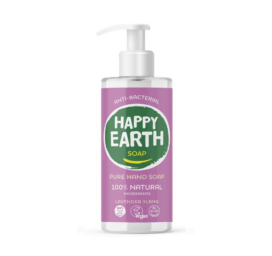 HAPPY EARTH 100% natūralus skystas muilas su levandomis ir ilang-ilang, 300 ml