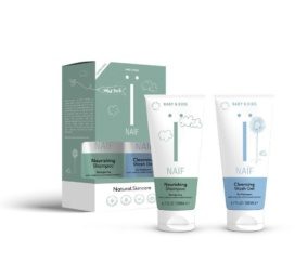 NAÏF kūdikių ir vaikų kūno/pliaukų priežiūros rinkinys 200 ml+200 ml