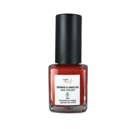 BORN TO BIO 85% natūrali didelės pigmentacijos nagų lakas, atspalvis ROUGE VIF 7,5 ml