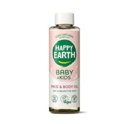 HAPPY EARTH 100% natūralus kūdikių aliejus veidui ir kūnui sausai ir labai sausai odai, 150 ml