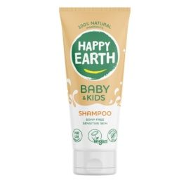 HAPPY EARTH 100% natūralus beašarų drėkinamasis šampūnas kūdikiams ir vaikams, 200ml