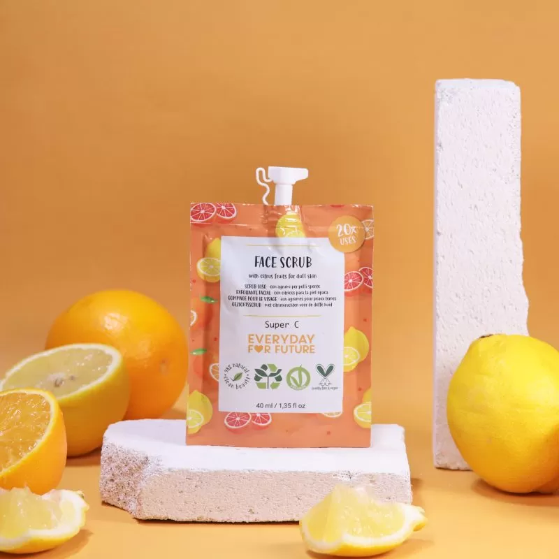 EVERYDAY FOR FUTURE energiją ir švytėjimą suteikiantis šveitiklis pavargusiai odai su ryžių granulėmis ir Super C Vitaminu C, 40 ml - Image 2