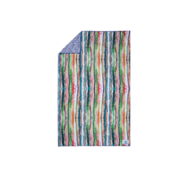 SOOBLUU minkštas, greitai džiūstantis, smėlį atstumiantis paplūdimio rankšluostis pagamintas iš plastikinių butelių, spalva WAWY, 100*160 cm