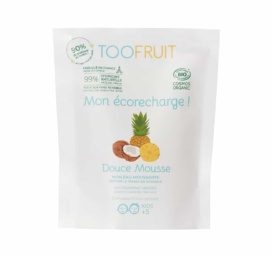 TOOFRUIT Douce Mousse ekologiškas muilo neturintis putojantis veido valiklis vaikams su ananasais ir kokosais, PAPILDYMAS 100 ml