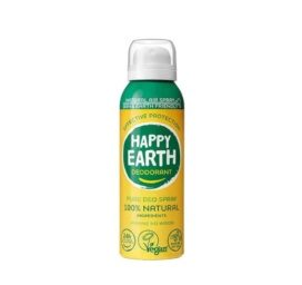 HAPPY EARTH aerozolių nenaudojantis 100% natūralus dezodorantas su jazminų ir Ho medienos kvapu, 100ml