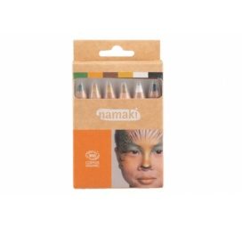 NAMAKI Wild life 100% natūralūs veido dažymo pieštukai vaikams, 6 vnt. rinkinys