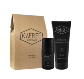 KAEREL odos priežiūros rinkinys vyrams: 2-in-1 šampūnas-dušo gelis ir dezodorantas