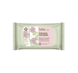 LUBA MED HERBAL RELIEF biologiškai skaidžios intymiosios drėgnos servetėlės su probiotikais ir spanguolių ekstraktu, 20 vnt.