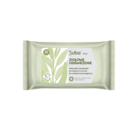 LUBA MED HERBAL REFRESHMENT biologiškai skaidžios intymios servetėlės su probiotikais ir šalavijais, 20 vnt.