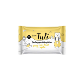 LUBA kompostuojamas mango kvapo drėgnas tualetinis popierius su medetkų ekstraktu ir 97% vandens, 50 vnt.