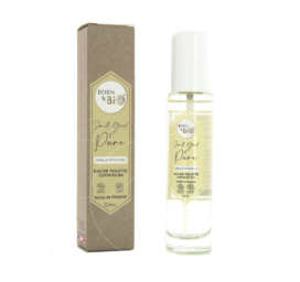 BORN TO BIO natūralus pačiulių-vanilės-gėlių kvapo tualetinis vanduo Vanilė-pačiulis, 50 ml