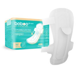 BABOO pogimdyminės higienos paketai 340 mm, 10 vienetų pakuotėje, dydis M