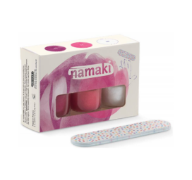 NAMAKI trijų nulupamų nagų lakų ir dildės rinkinys, FRUITY SORBET 3*7,5 ml