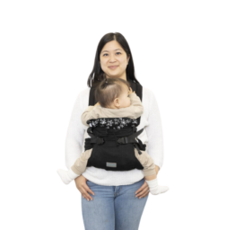BBLÜV PopNgo ergonomiška ir kompaktiška kūdikių nešioklė su keliomis nešiojimo padėtimis JUODA, 0-18 mėnesių