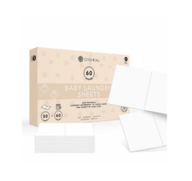 COSMEAU pH neutralus biologiškai skaidūs skalbimo juostelės kūdikių drabužiams skalbti, 20 naudojimų