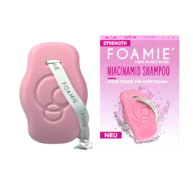 FOAMIE stiprinantis kietasis šampūnas su niacinamidu trapams plaukams, 80 g