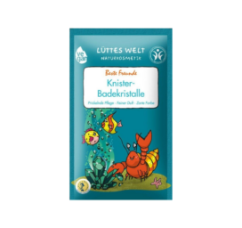 LÜTTES WELT jūros druskos šviesinantys traškantys vonios kristalai, 80 gr