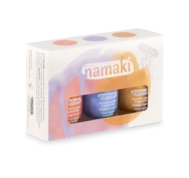 NAMAKI trijų nulupti nagų lakų ir dildė rinkinys, Sunset Water 3*7.5 ml