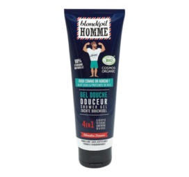 BLONDEPIL HOMME 4in1 ekologiškas gaivinantis dušo gelis vyrams su mentoliu ir alavijais, 250 ml