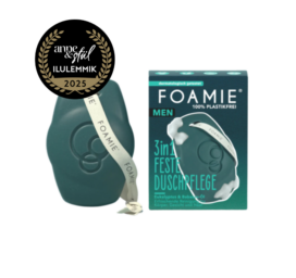 FOAMIE 3in1 kūno, plaukų ir veido muilo gabalėlis vyrams su babasu ir eukalipto aliejumi "Grįžimas prie šaknų", 80 g