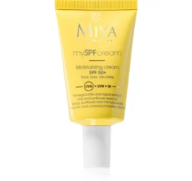 MIYA mySPFcream SPF50 mineralinis drėkinamasis kremas veidui, akims ir dekoltė, 40 ml